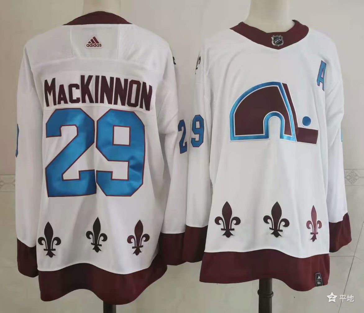 Men Colorado Avalanche #29 Mackinnon White Authentic Stitched 2020 Adidias NHL Jersey